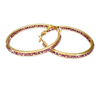 JACQUELINE KENT RHINESTONE HOOP 40MM