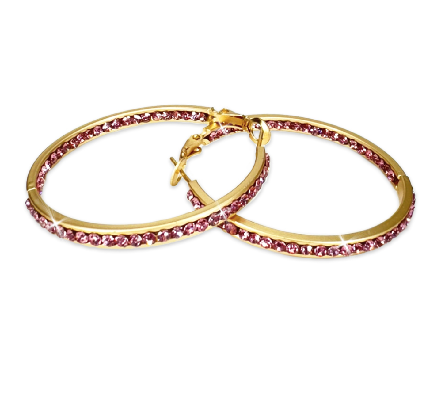 JACQUELINE KENT RHINESTONE HOOP 40MM