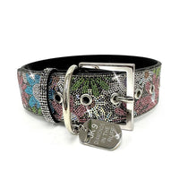 JK DOG COLLAR FLOWER POWER DIAMOND IN RUFF