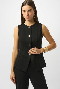 JOSEPH RIBKOFF HEAVY KNIT FITTED VEST