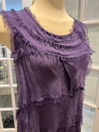 SILK RUFFLE LONG DRESS