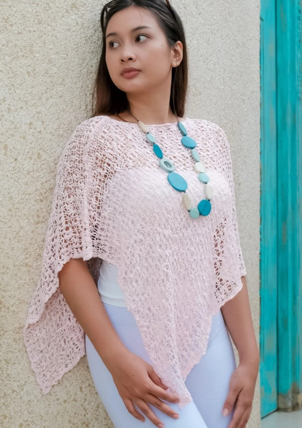 POPCORN KNIT PONCHO