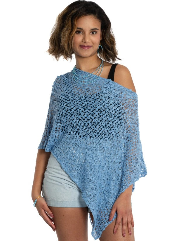 POPCORN KNIT PONCHO