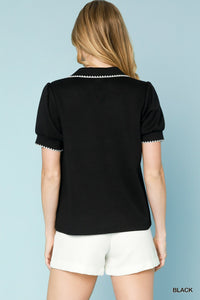 RUFFLE POLO SHIRT