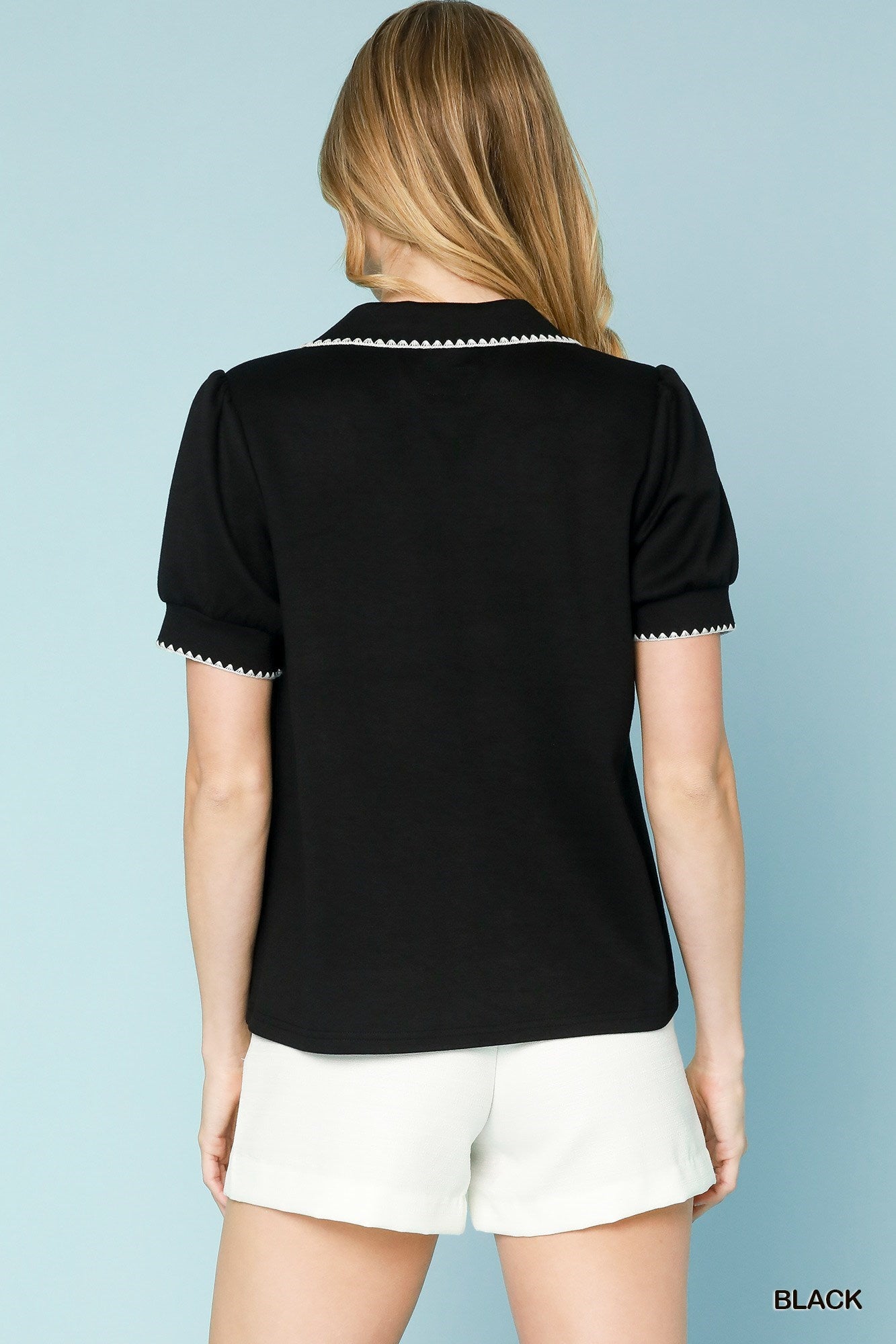 RUFFLE POLO SHIRT