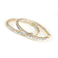 JACQUELINE KENT RHINESTONE HOOP 40MM