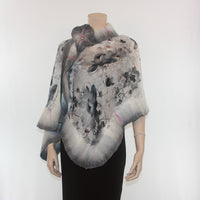 GALINA FELT WRAP WITH BROOCH