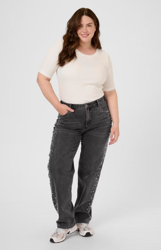 KAFFE CURVE PANTS JEANS EMBELLISHMENT