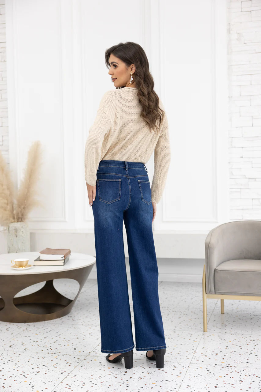 ORANGE DENIM RHINESTONE