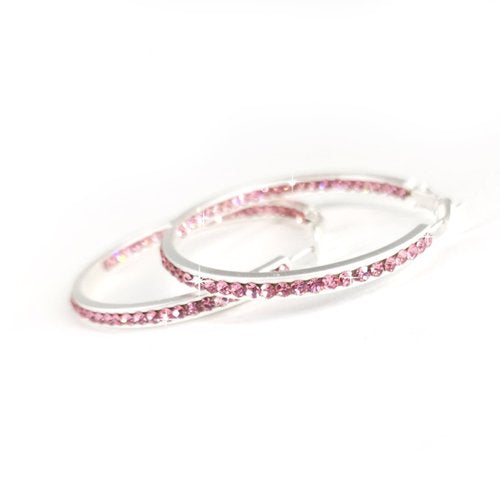 JACQUELINE KENT RHINESTONE HOOP 40MM