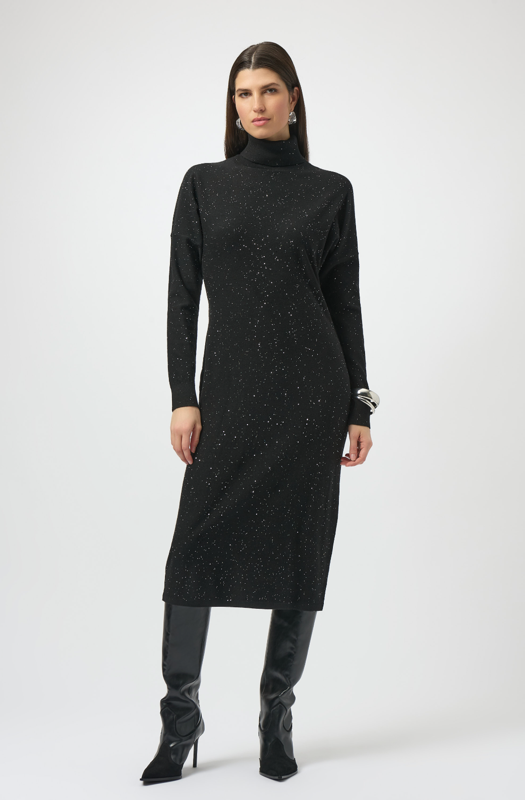 RIBKO SWEATER DRESS SEQUIN