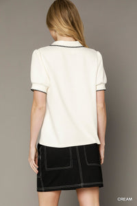 RUFFLE POLO SHIRT