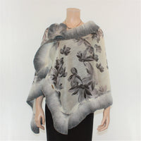 GALINA FELT WRAP WITH BROOCH