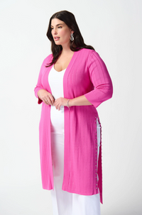 JOSEPH RIBKOFF STUDDED WITH SLIT CARDIGAN