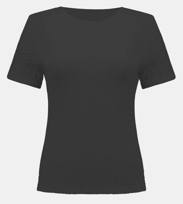 JOSEPH RIBKOFF PUCKERED KNIT FITTED TOP