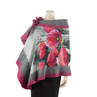 GALINA FELT WRAP WITH BROOCH