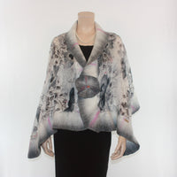 GALINA FELT WRAP WITH BROOCH