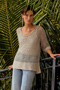 JOSEPH RIBKOFF  SWEATER - OPEN SEQUIN