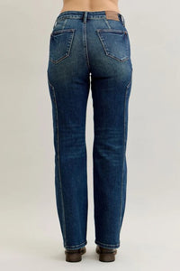 JUDY JEANS STRAIGHT WESTERN SEAM DETAIL
