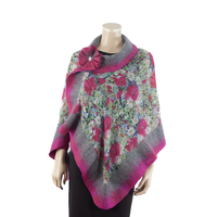 GALINA FELT WRAP WITH BROOCH