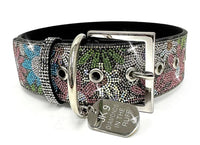 JK DOG COLLAR FLOWER POWER DIAMOND IN RUFF