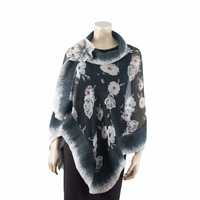 GALINA FELT WRAP WITH BROOCH