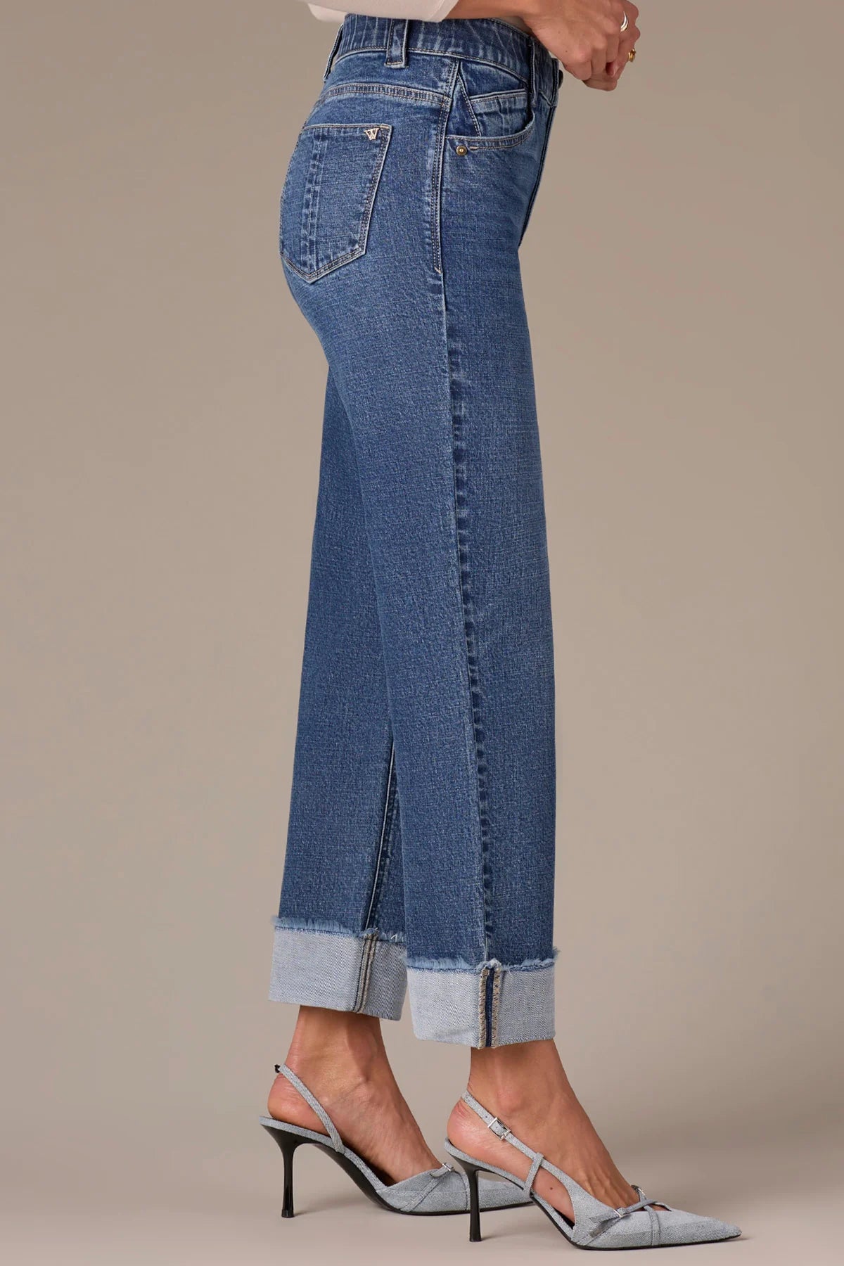 W&W HI-RISE BOYFRIEND W FRAY BLUE