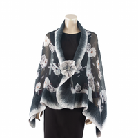 GALINA FELT WRAP WITH BROOCH