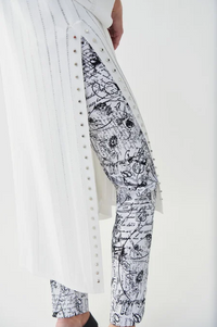 JOSEPH RIBKOFF STUDDED WITH SLIT CARDIGAN