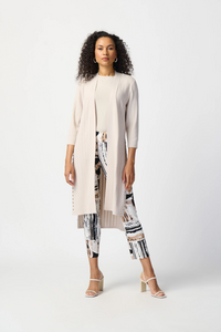 JOSEPH RIBKOFF STUDDED WITH SLIT CARDIGAN