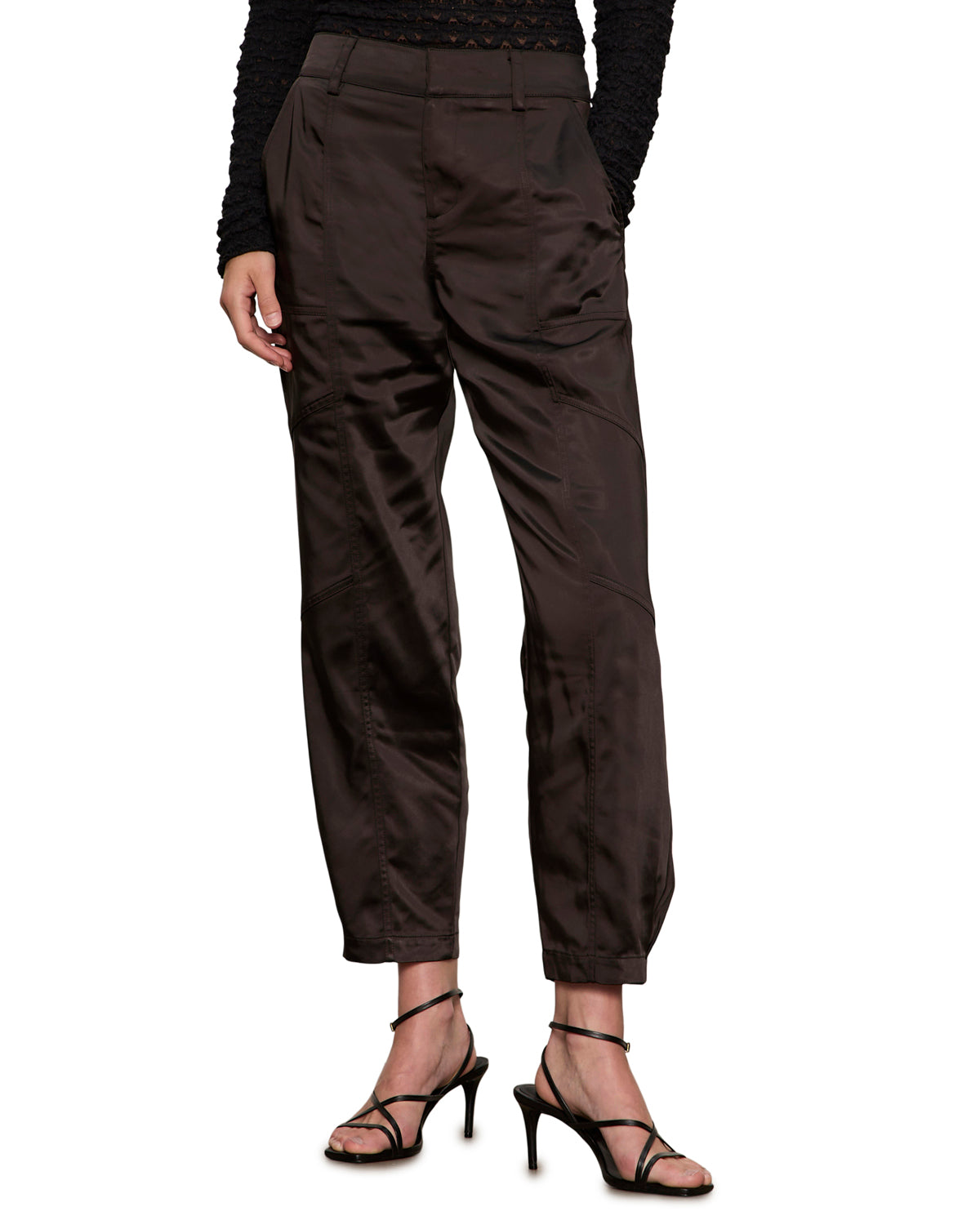 SANCTUARY SATIN TAPERED PANT