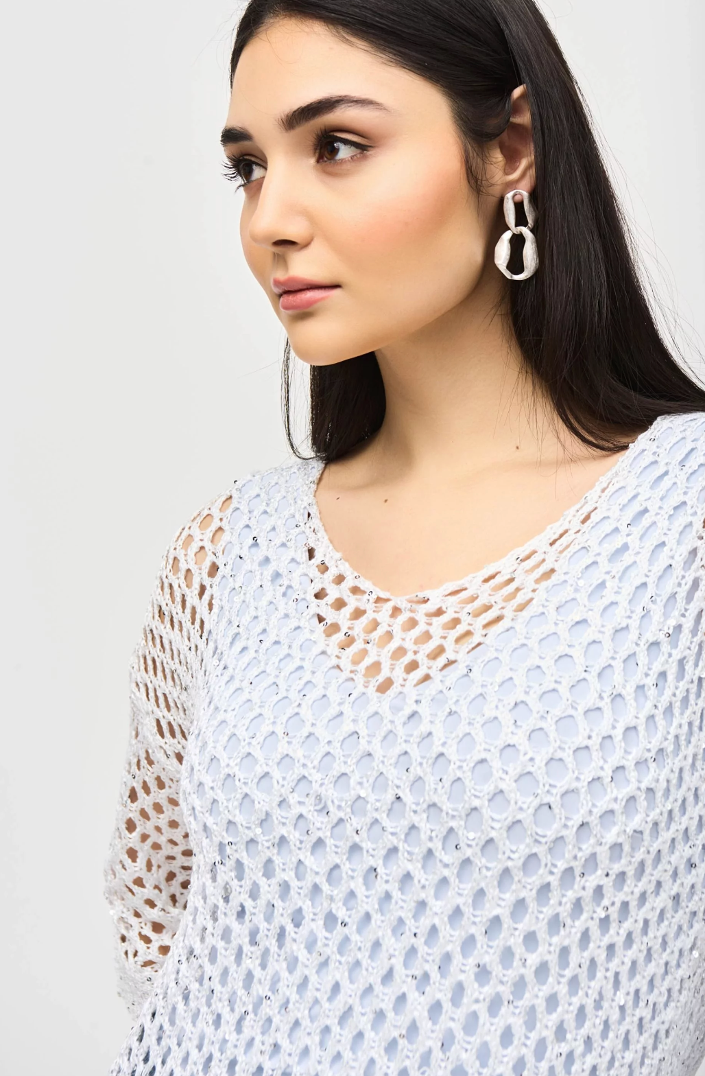 JOSEPH RIBKOFF  SWEATER - OPEN SEQUIN