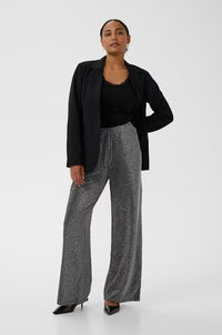 KAFFE PANTS WIDE LEG SHIMMER TEXTURE