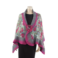 GALINA FELT WRAP WITH BROOCH