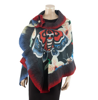 GALINA FELT WRAP WITH BROOCH