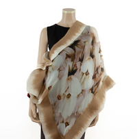 GALINA FELT WRAP WITH BROOCH