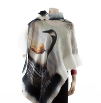 GALINA FELT WRAP WITH BROOCH