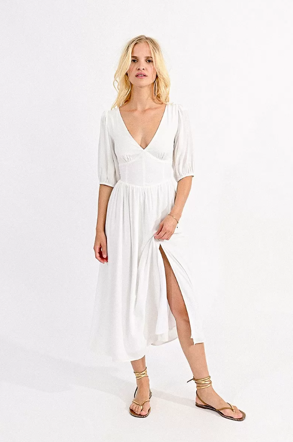 MOLLY BRACKEN DRESS WITH BALLOON SLEEVE La Creme St Jacobs