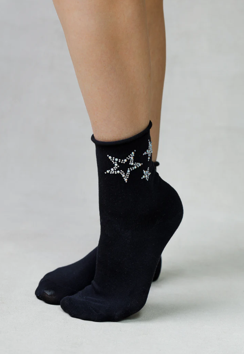 LIM LIM SOCKS RHINESTONE STAR