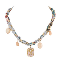 MERX NECLACE SCARF WITH CHARMS