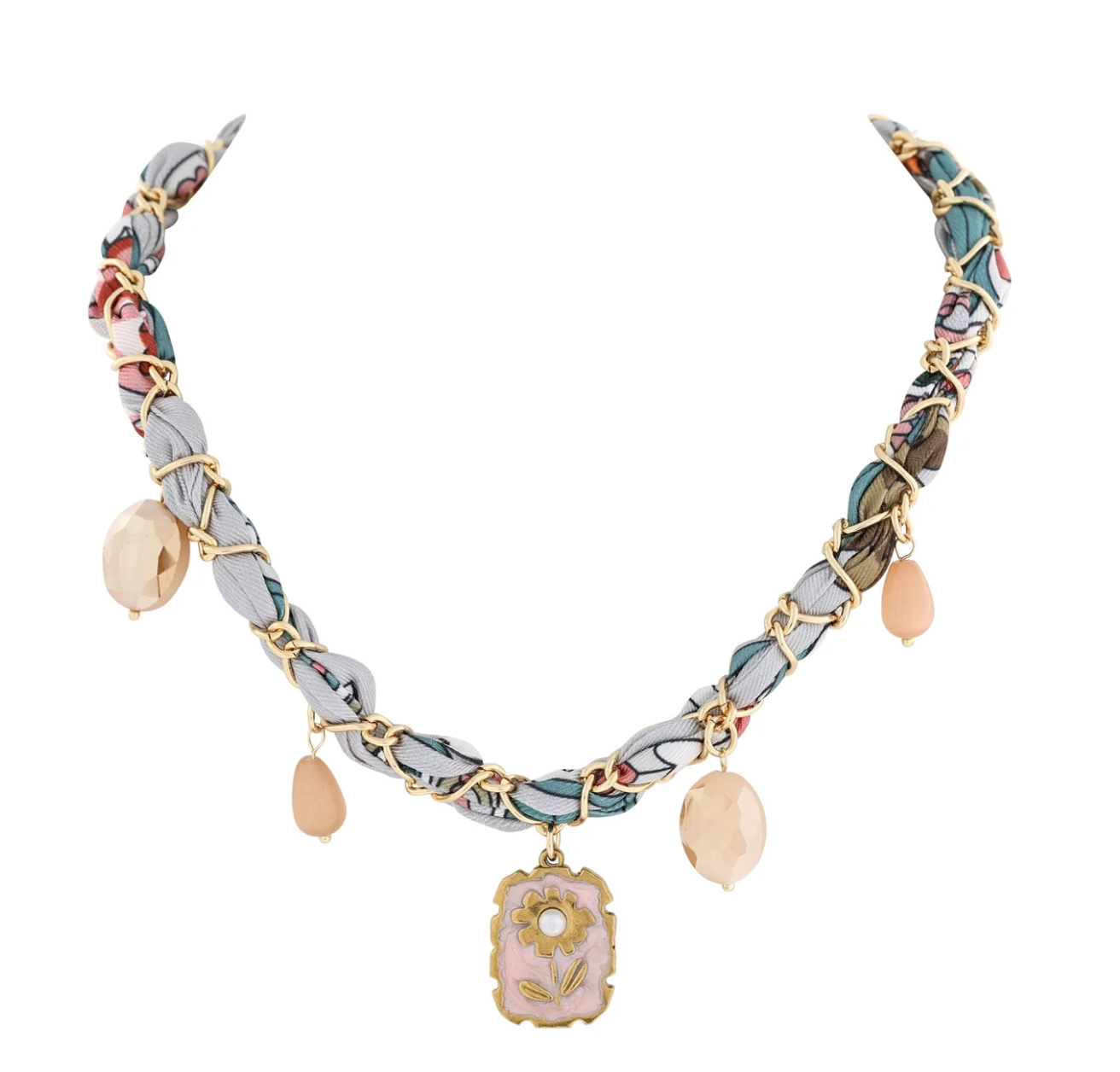 MERX NECLACE SCARF WITH CHARMS