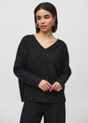 JOSEPH RIBKOFF TOP SEQUINED SWEATER KNIT