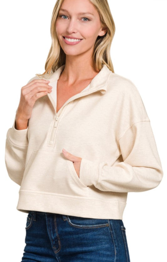 SCUBA HALF ZIP PULLOVER SWEATER