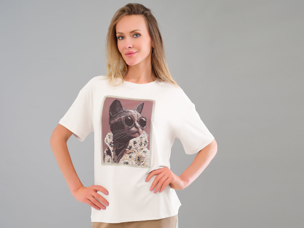 TRICOTTO TSHIRT CAT ELTON
