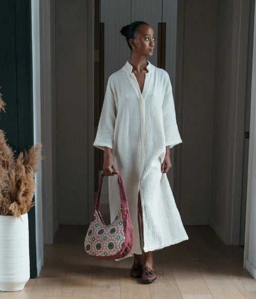 CRINKLE SHIRT DRESS