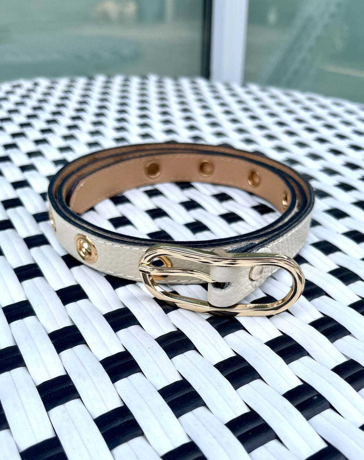ITALIAN LEATHER GROMMET BELT
