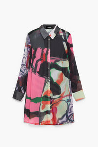 DESIGUAL 2PC BUTTON UP DRESS WITH VEST
