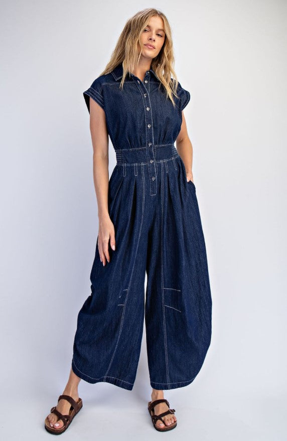 COTIERRA JUMPSUIT DENIM PARACHUTER