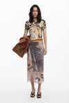 DESIGUAL MESH PRINT PENCIL SKT