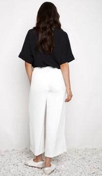 UP PANT WIDE LEG CROP PULL ON